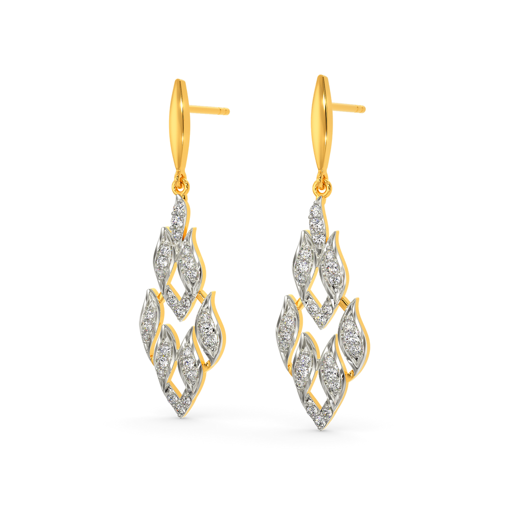Ruffle Sheer Diamond Earrings