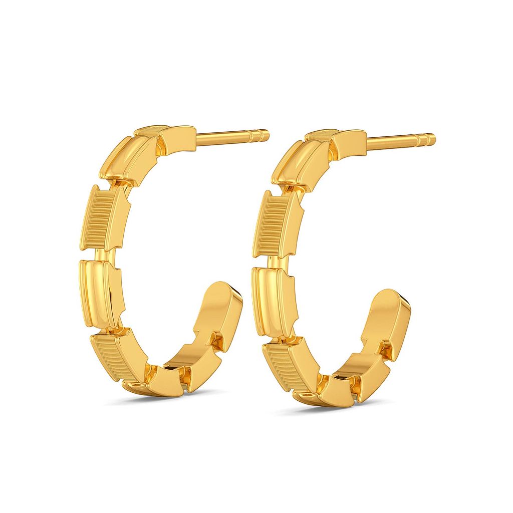 Two Tone Gold Earrings
