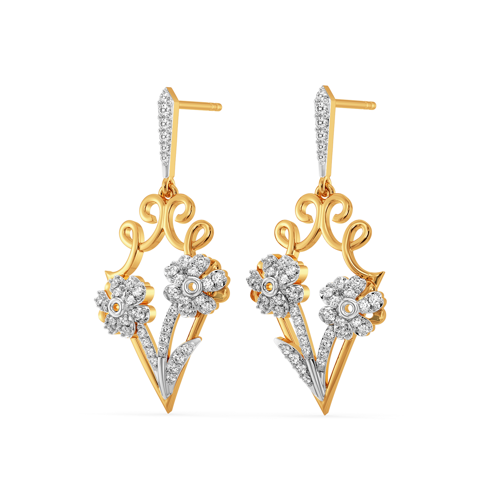 Vintage Garden Party Diamond Earrings