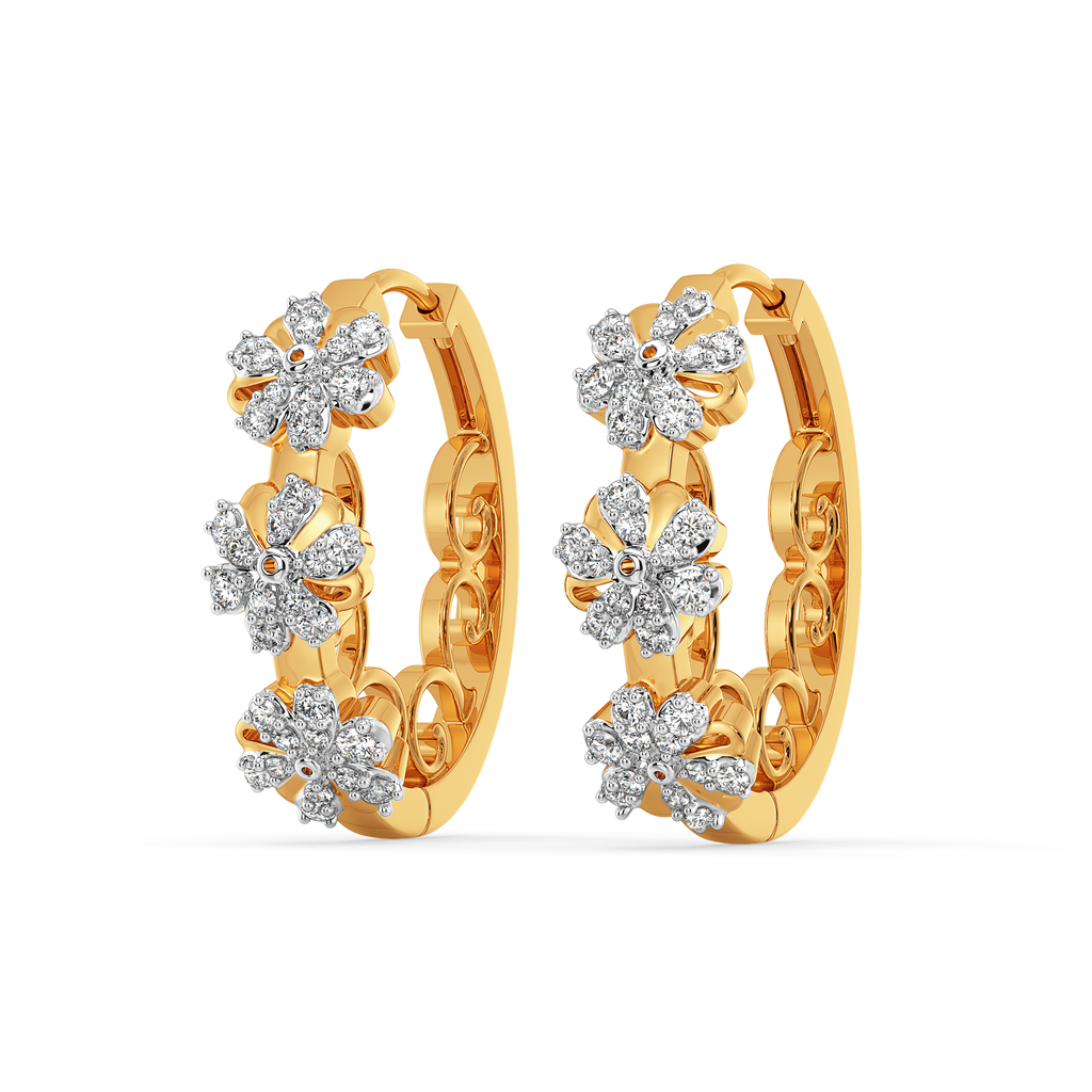 Vintage Garden Party Diamond Earrings