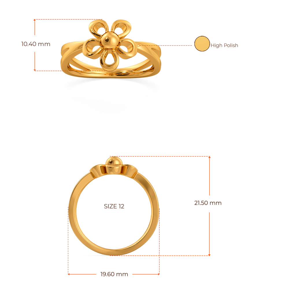 Golden Petals Gold Rings image