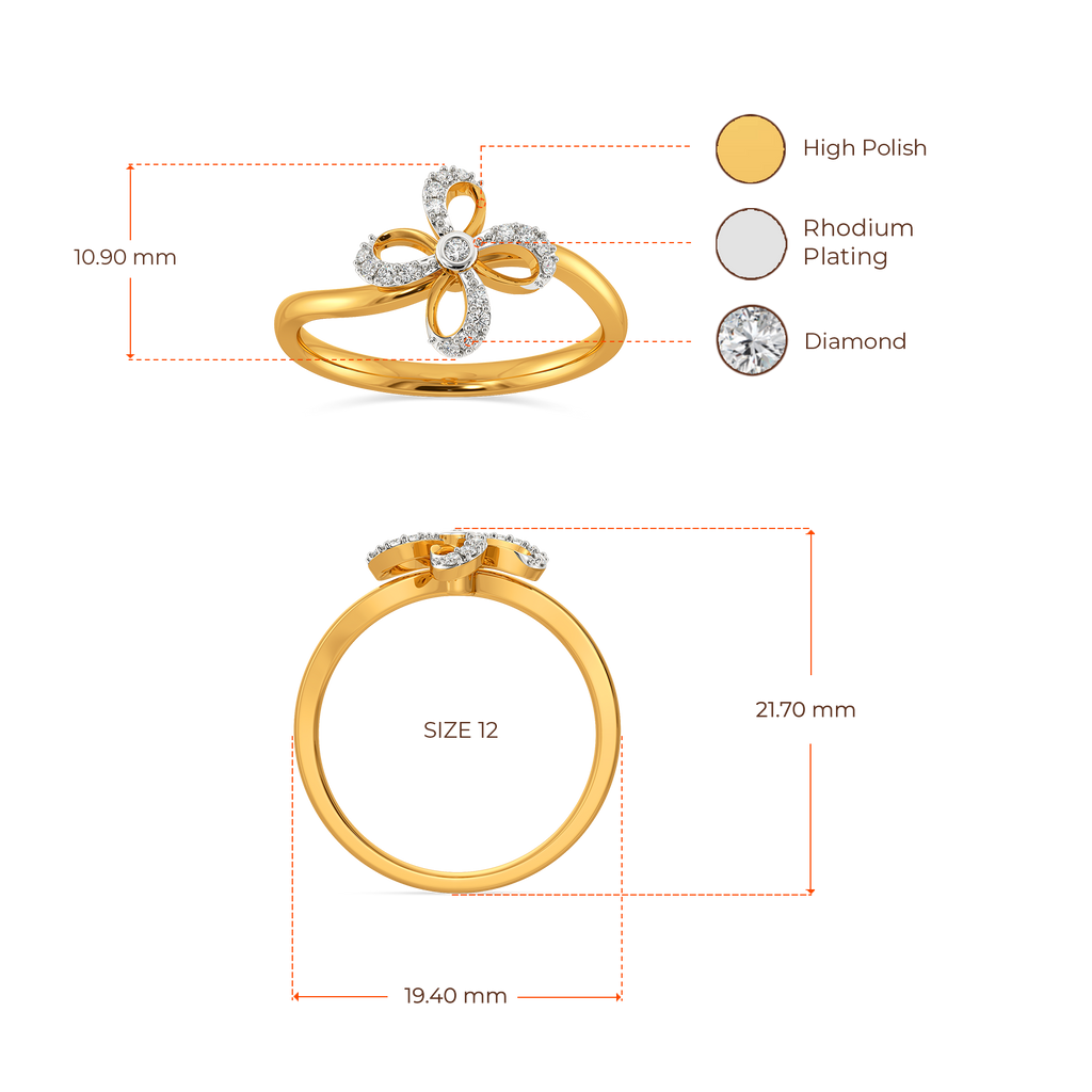 Twinkle Petal Diamond Rings image