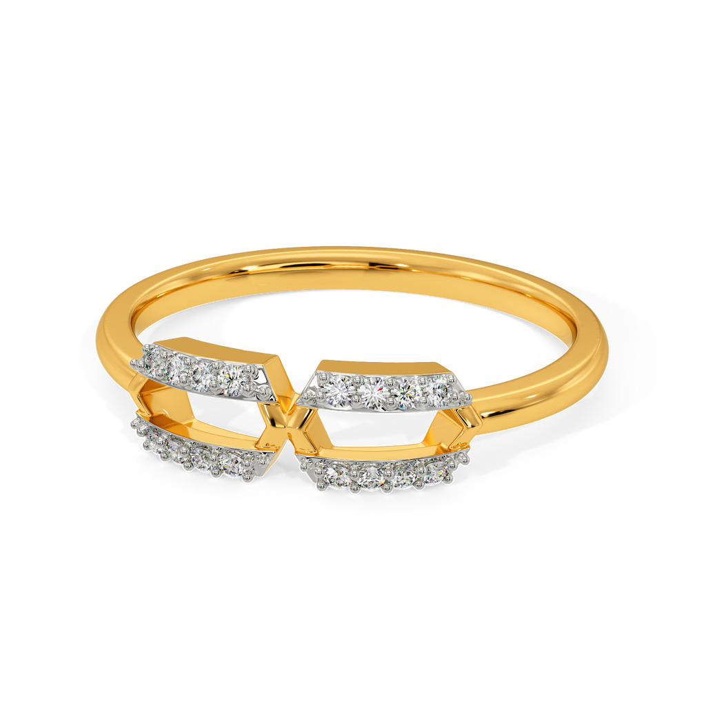 Structured Femininity Diamond Rings alternate view 2