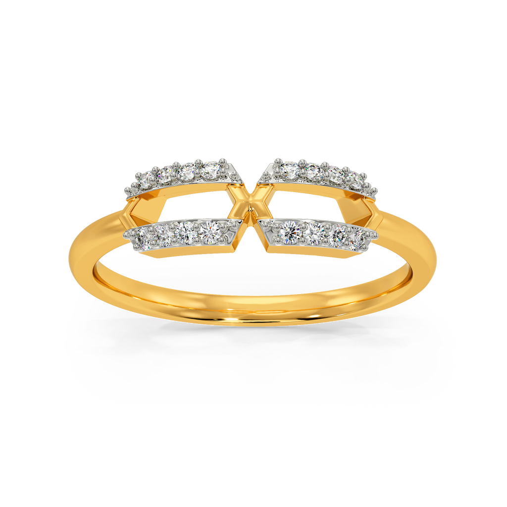 Structured Femininity Diamond Rings alternate view 3