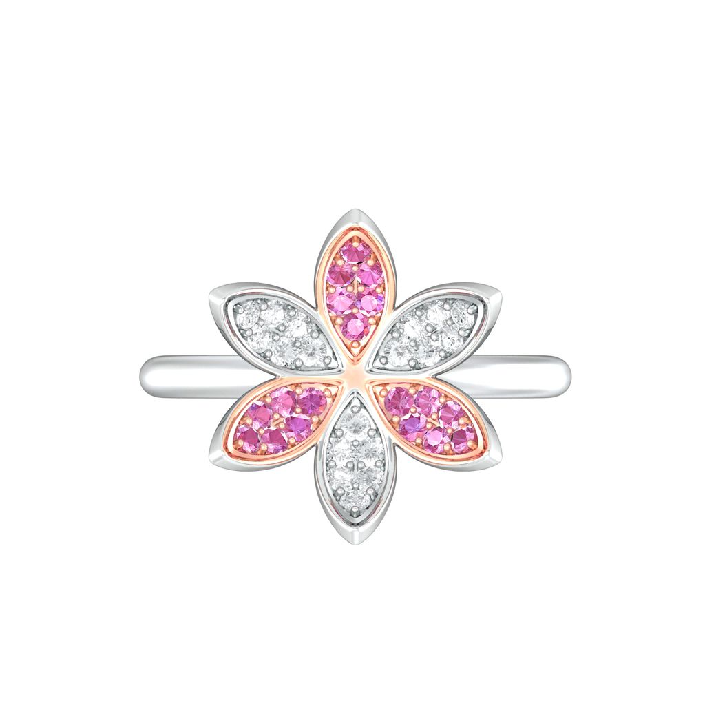 Pink Jasmine Diamond Rings image