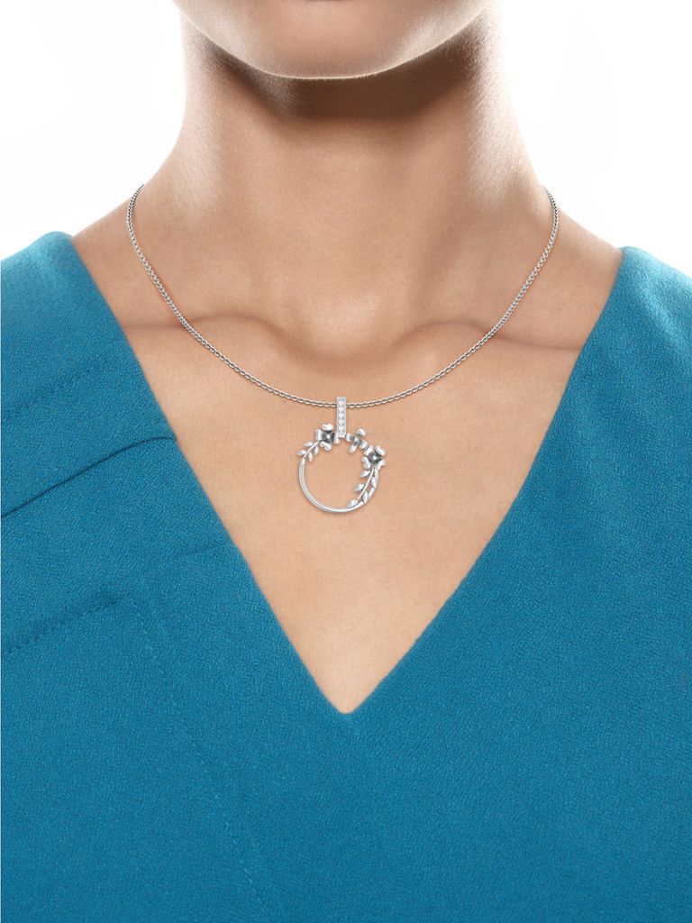 Floral Spray Diamond Pendants