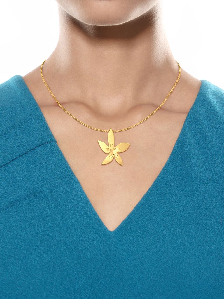 Golden Starflower Gold Pendants