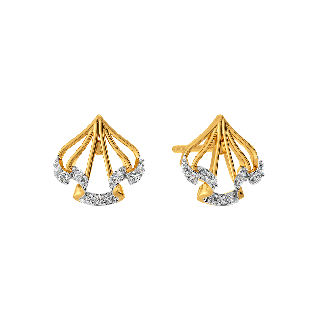 Cascade Ruffles Diamond Earrings