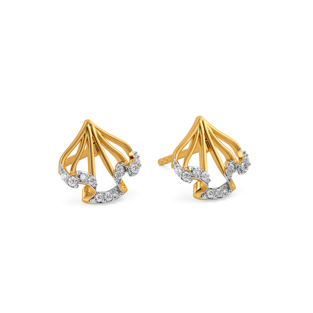 Cascade Ruffles Diamond Earrings