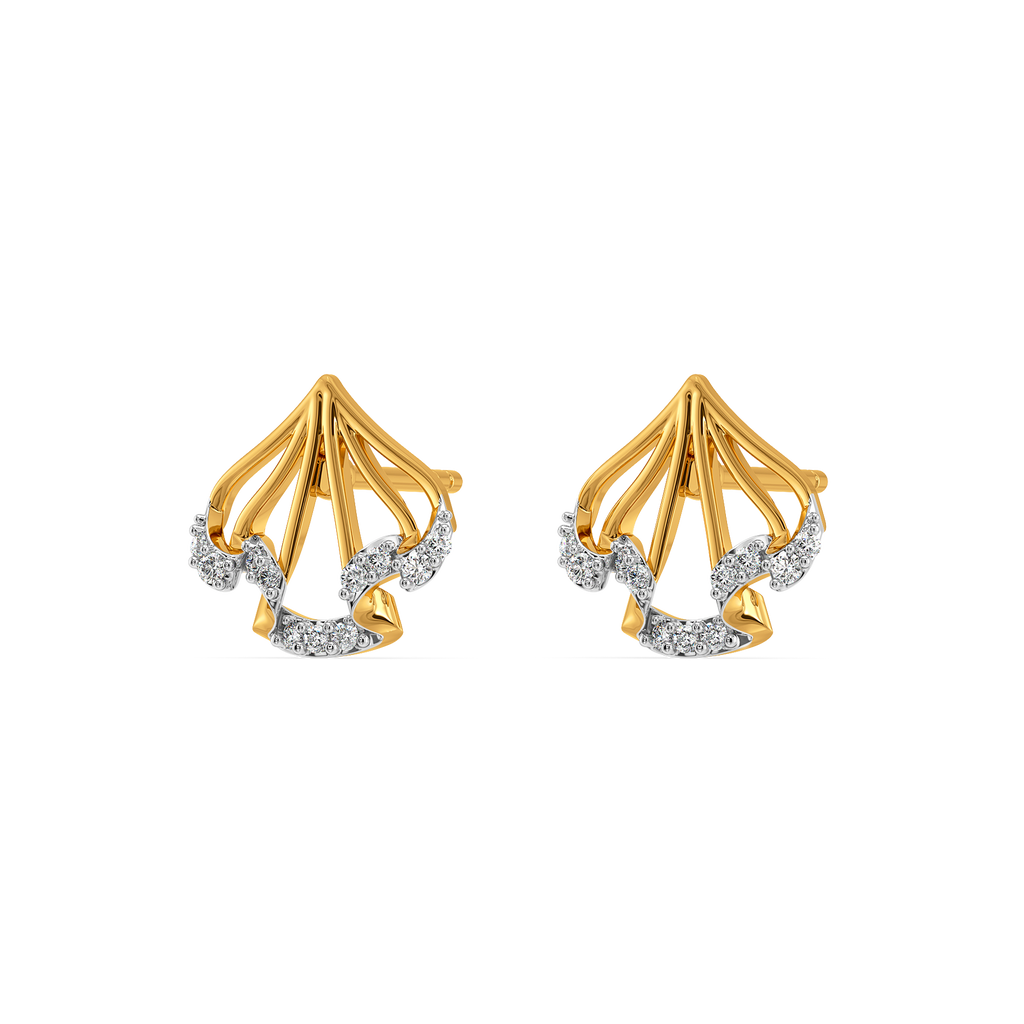 Cascade Ruffles Diamond Earrings