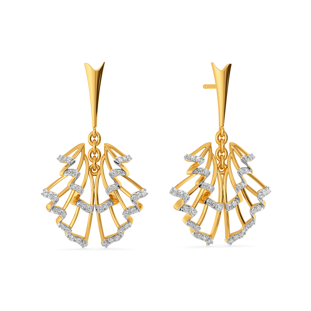 Summer Ruffles Diamond Earrings