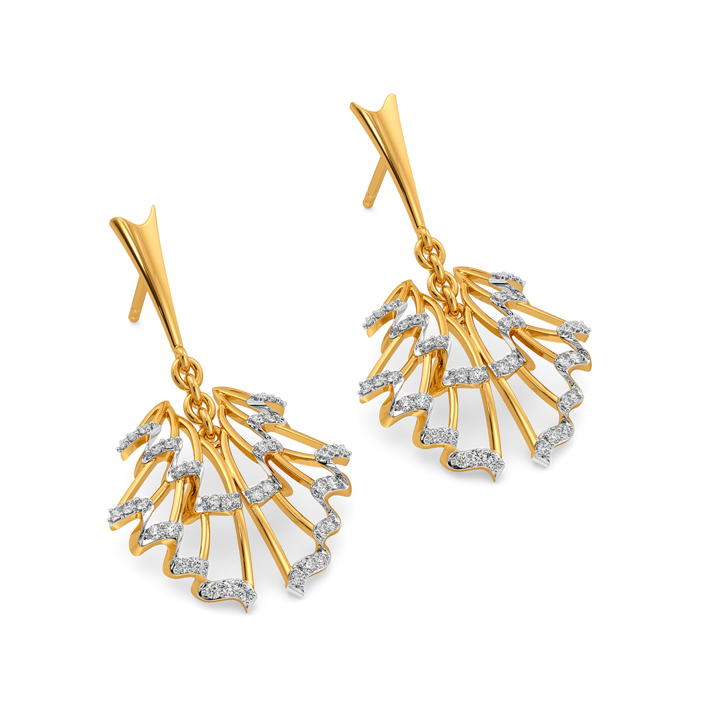 Summer Ruffles Diamond Earrings