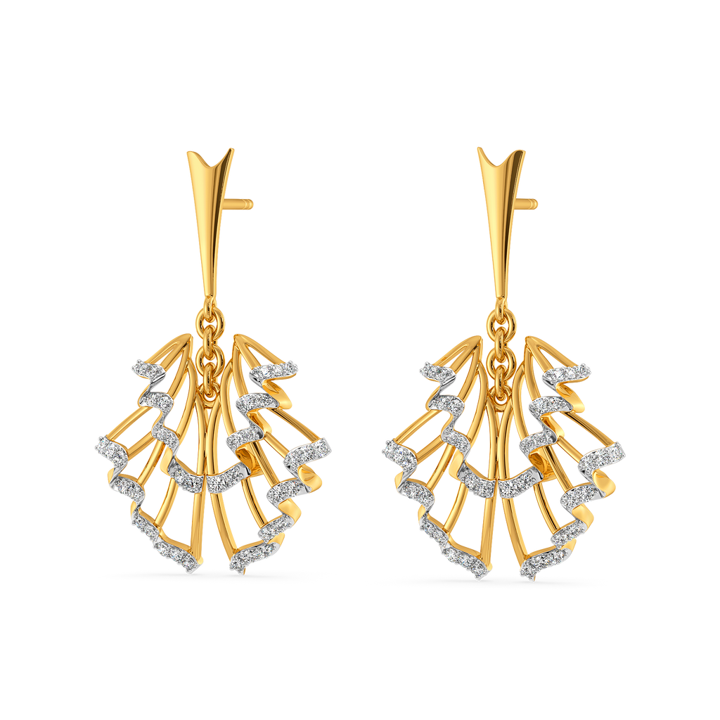 Summer Ruffles Diamond Earrings