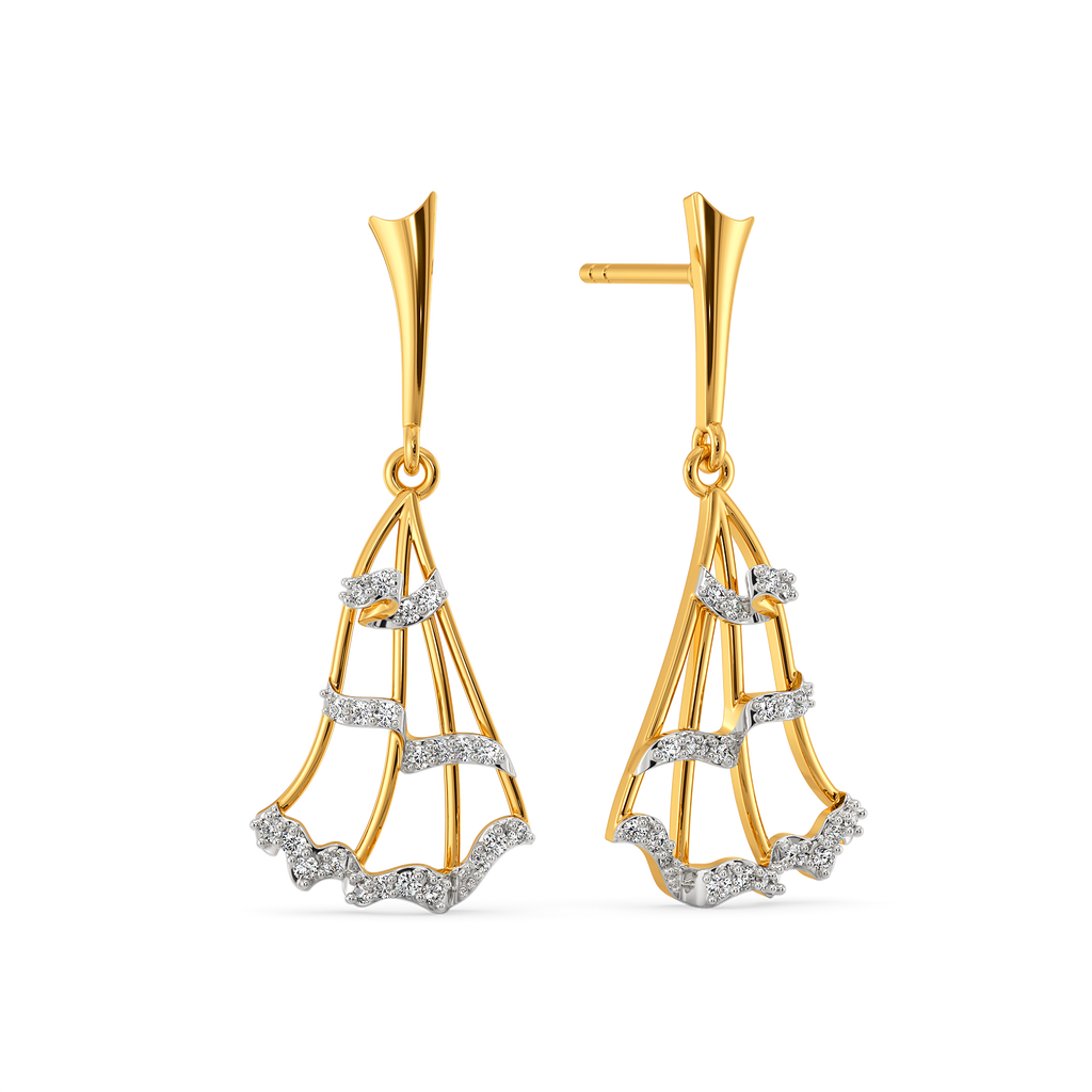 Ruffles Drama Diamond Earrings