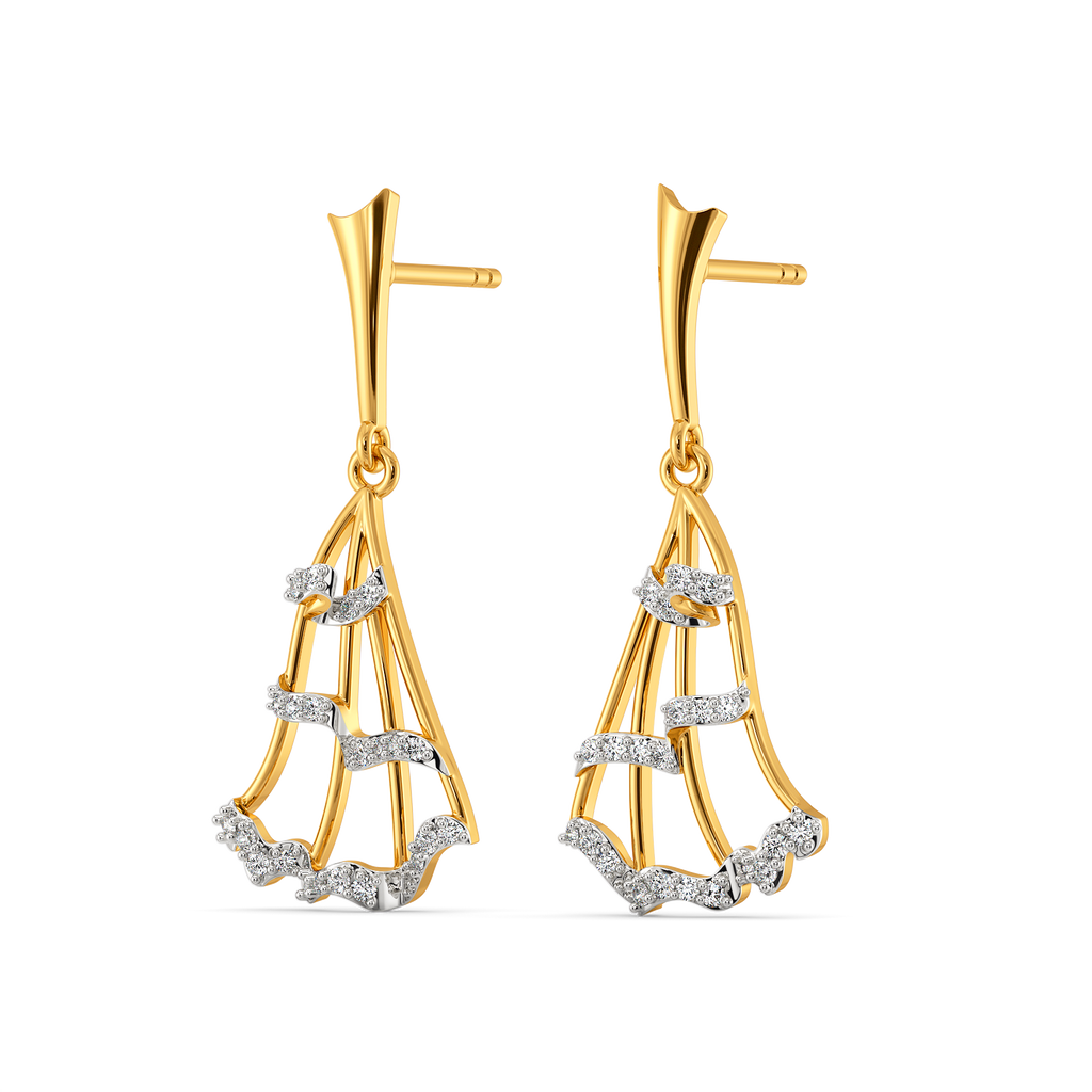 Ruffles Drama Diamond Earrings