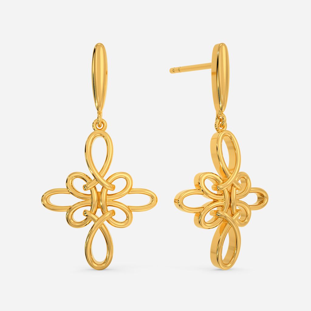 Calm Me Crochet Gold Earrings