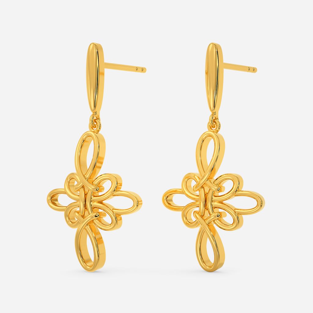 Calm Me Crochet Gold Earrings