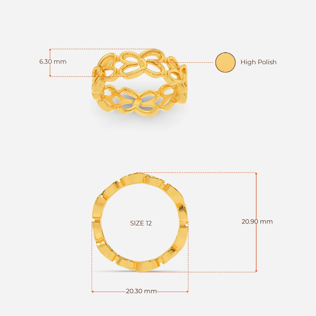 Knit Statement Gold Rings image