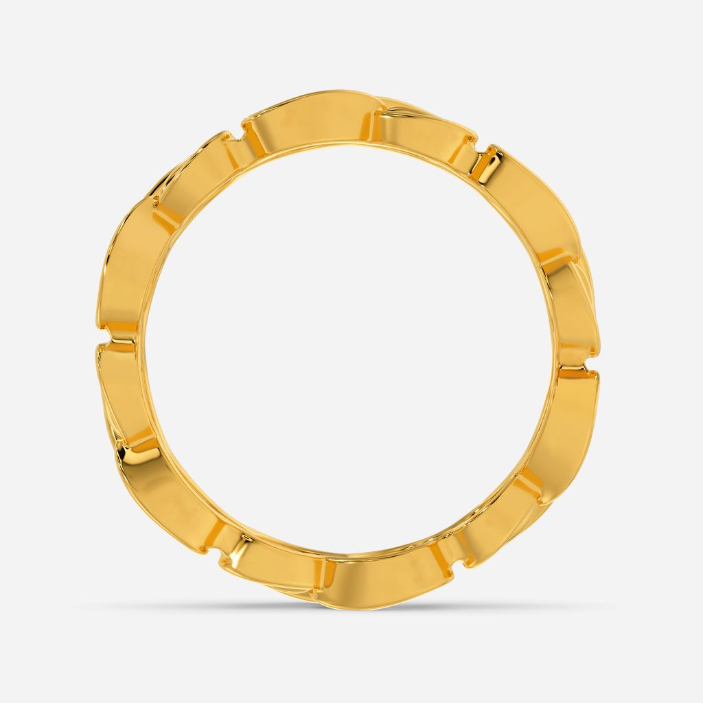 Knit Statement Gold Rings image
