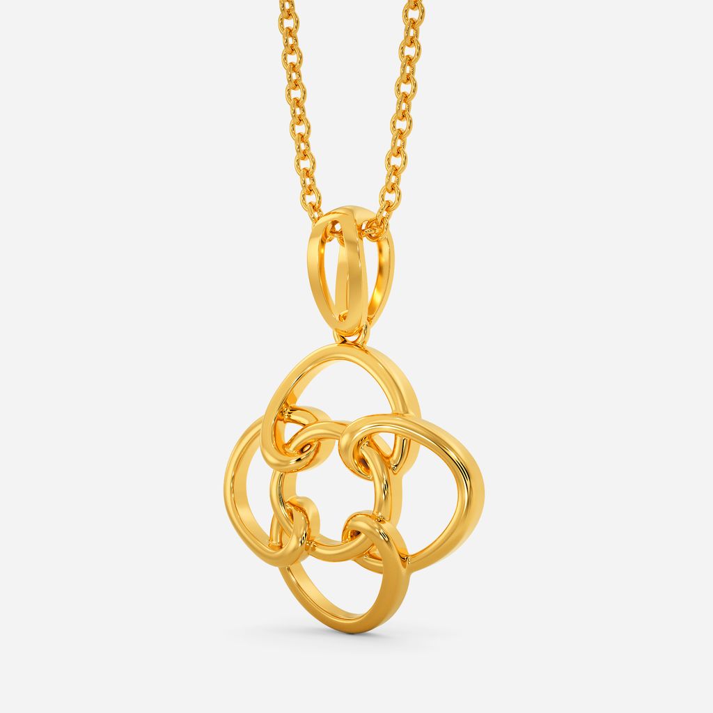 Knit Statement Gold Pendants