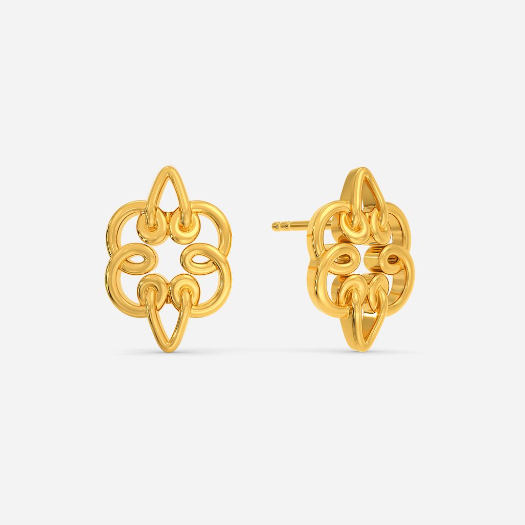 Serenade in Braids Gold Earrings
