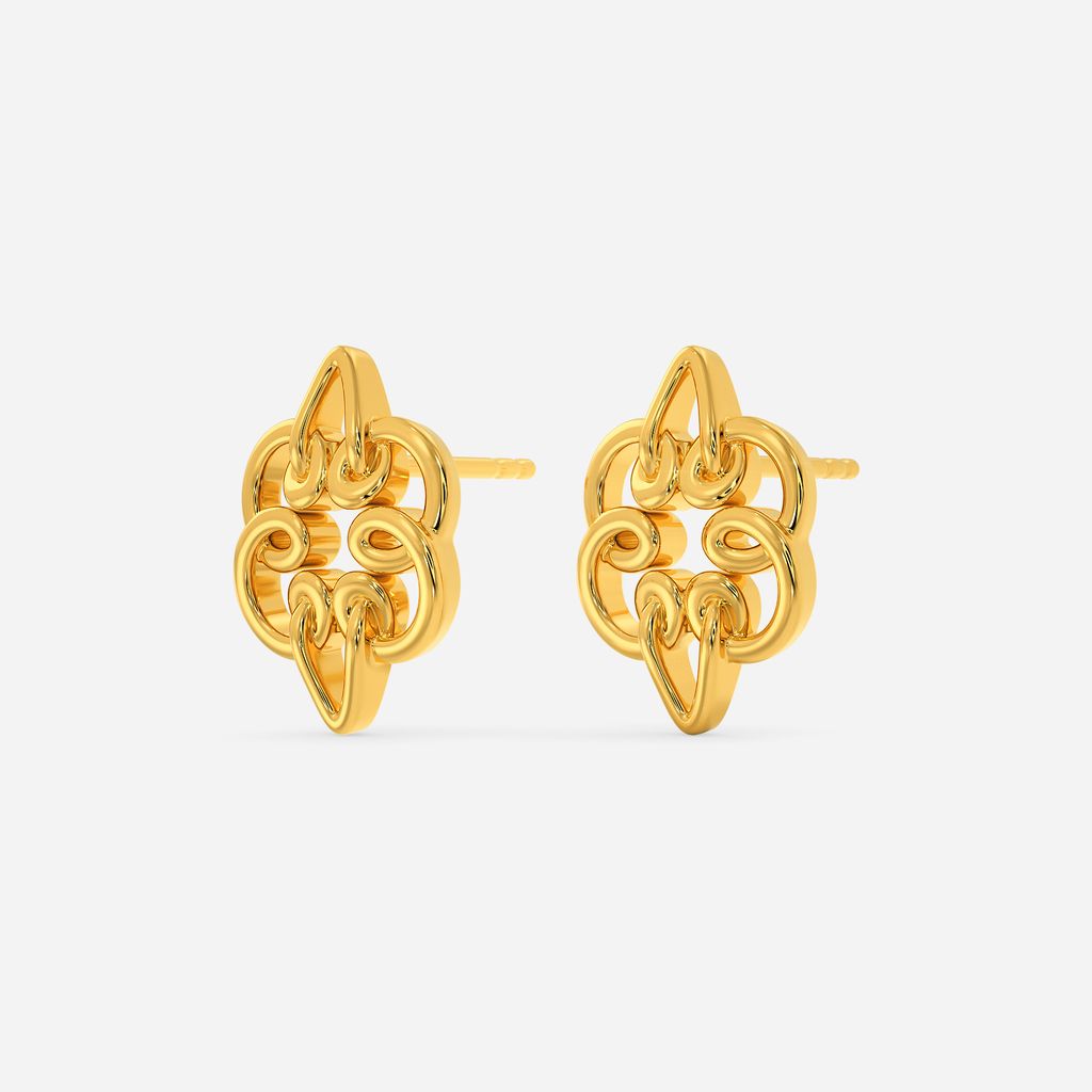 Serenade in Braids Gold Earrings