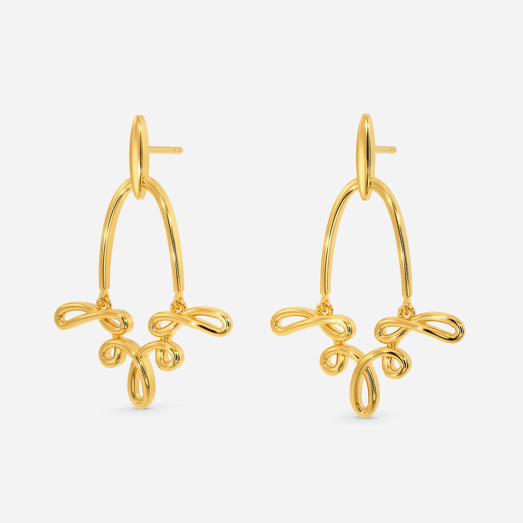 Fit to Knit Gold Earrings