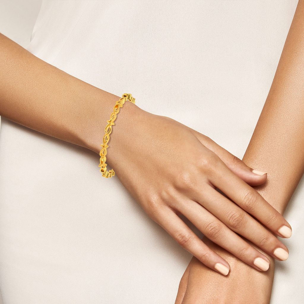 Braid O Crochet Gold Bangles