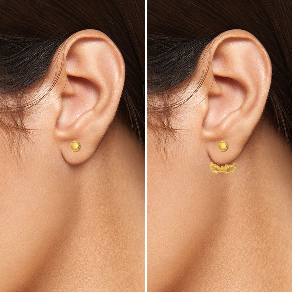 Charm O Crochet Gold Earrings