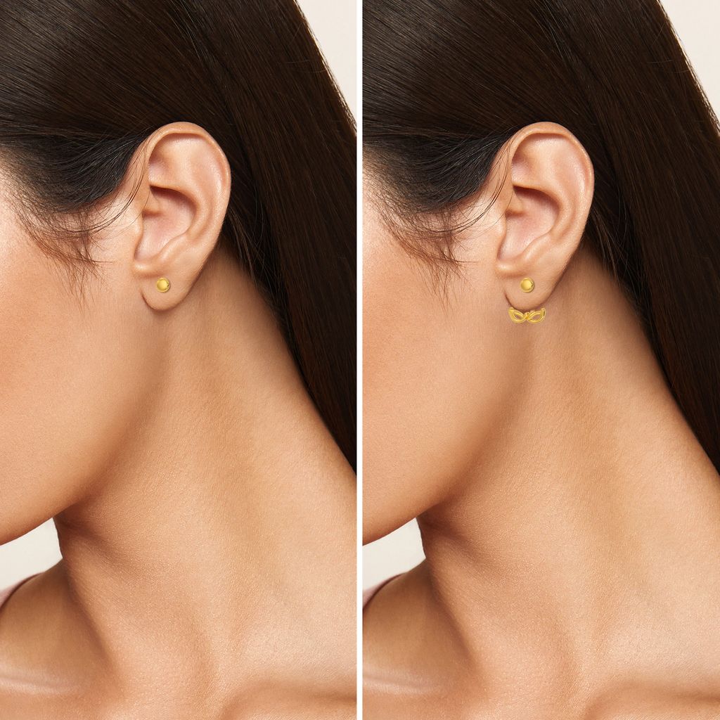 Charm O Crochet Gold Earrings