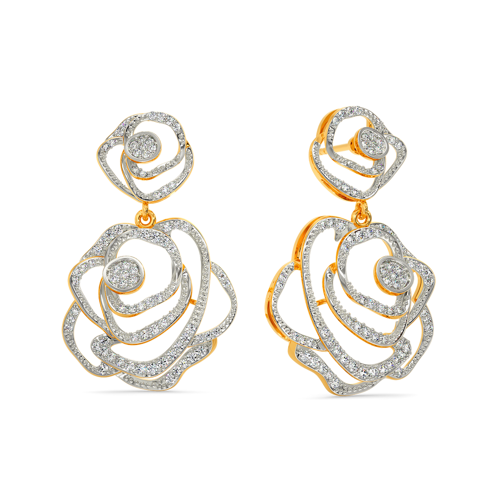 Power Petal Diamond Earrings