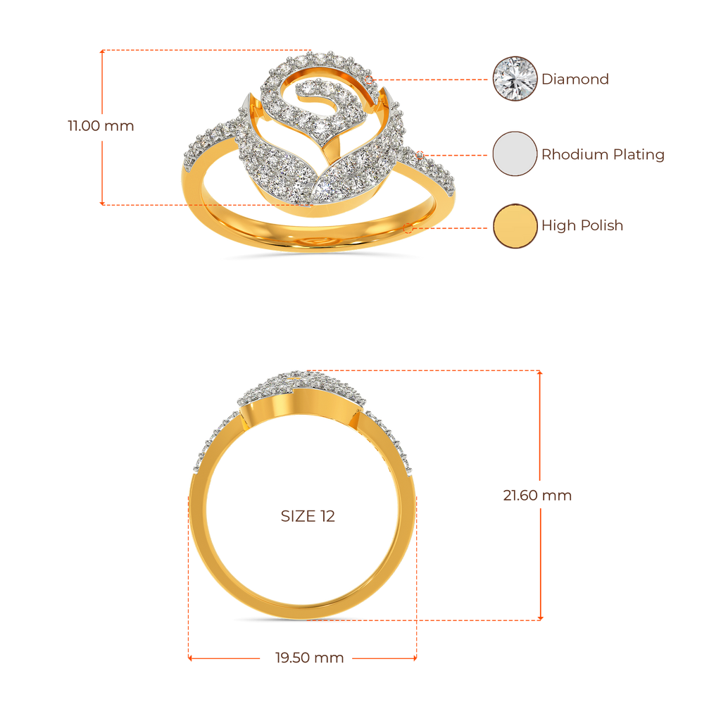 Scarlet Bloom Diamond Rings image