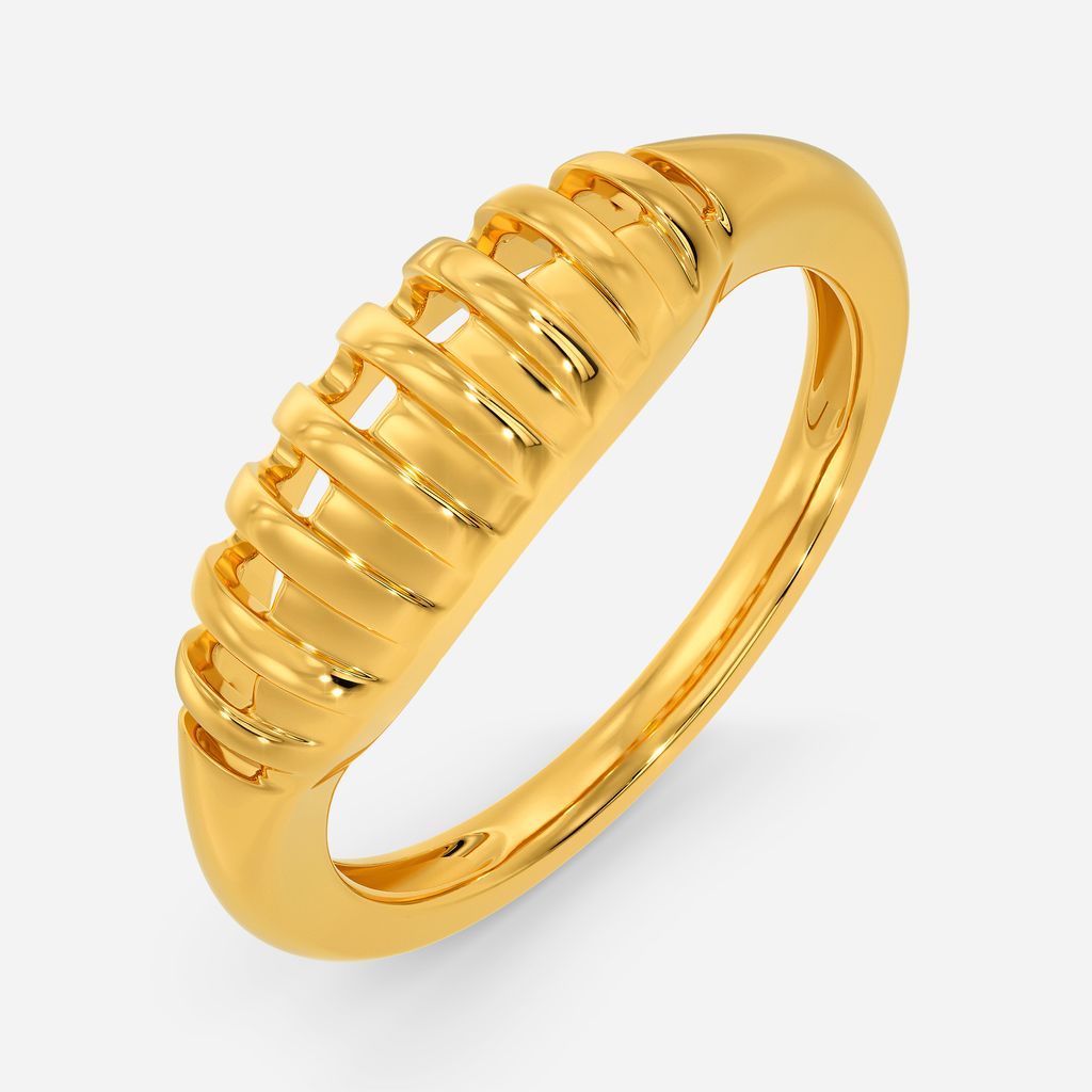 Blurred Lines Gold Rings