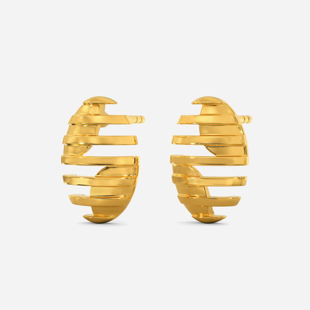 Blurred Lines Gold Earrings
