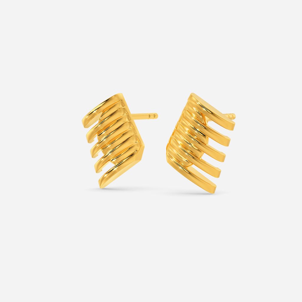 Captivating Surreal Gold Earrings