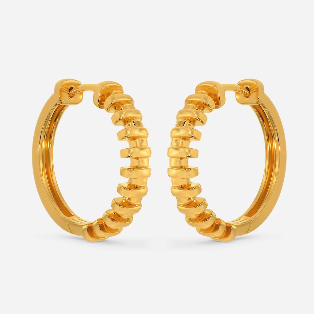 Surreal Harmonica Gold Earrings