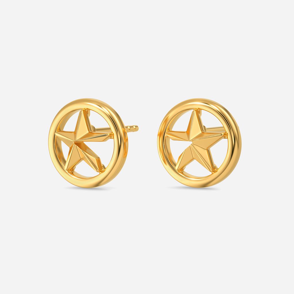 Starry Combat Gold Earrings