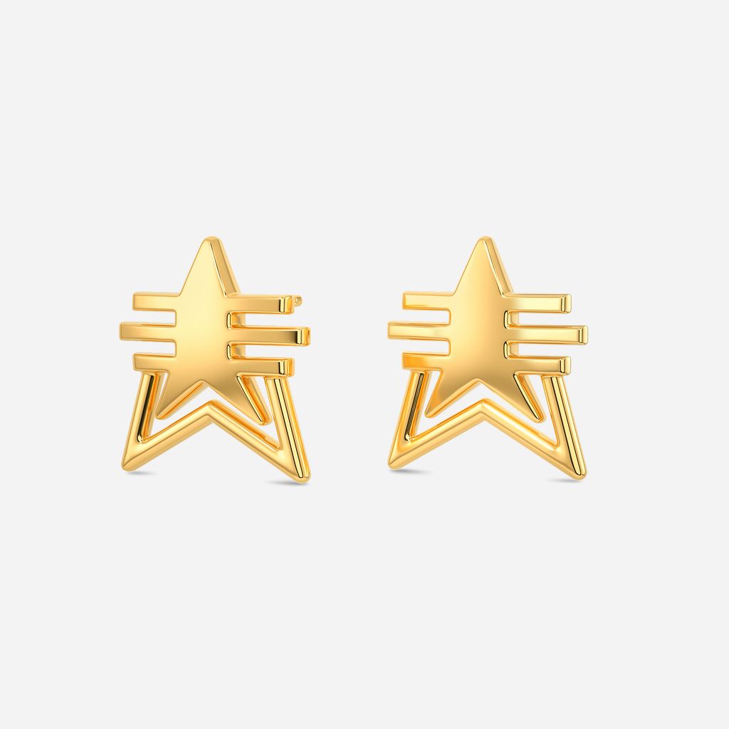 Slice O Space Gold Earrings