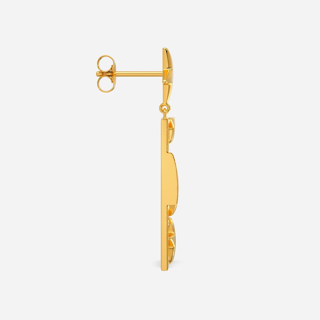 Shooting Star Gold Earrings