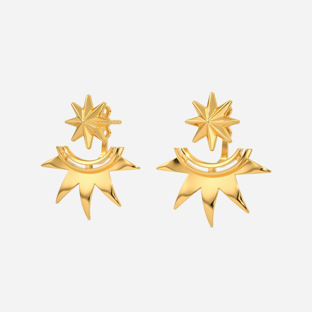 Sci Fi Getaway Gold Earrings