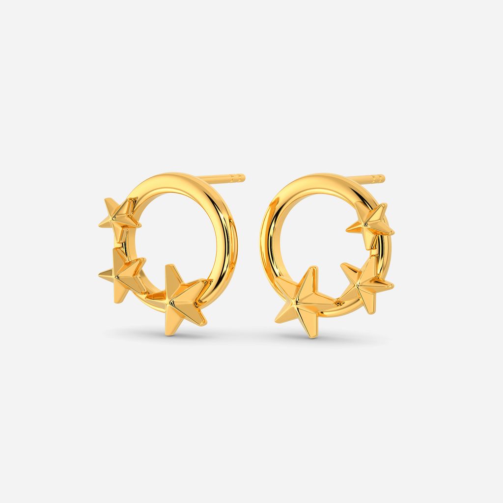 Starship Sojourn Gold Earrings