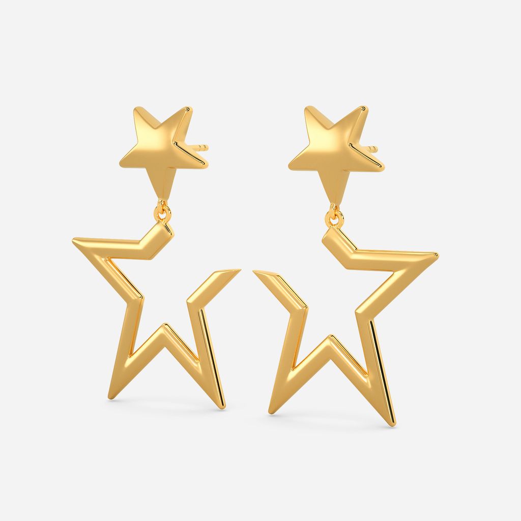 Twinkling Trips Gold Earrings