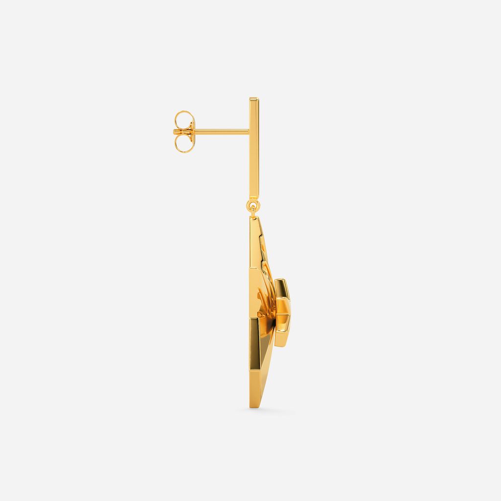 Martian Star Gold Earrings