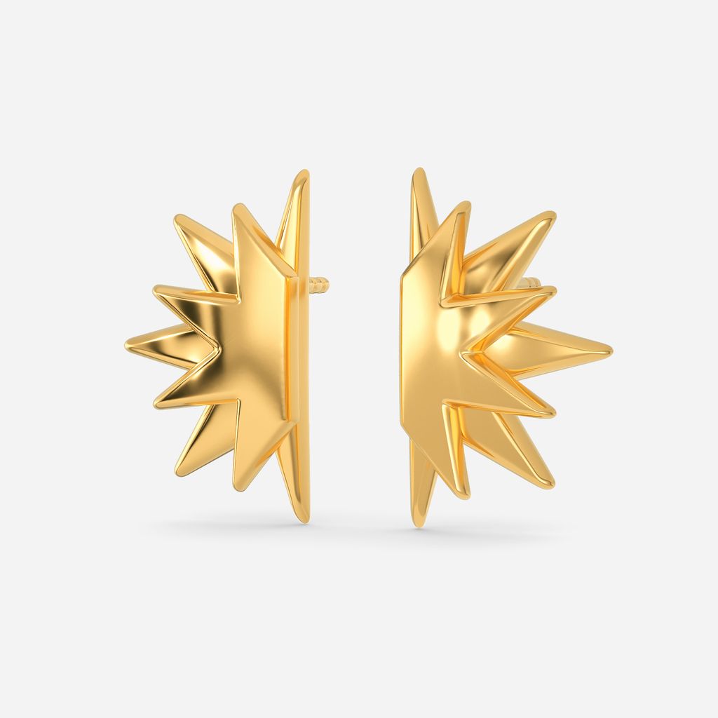 Martian Star Gold Earrings