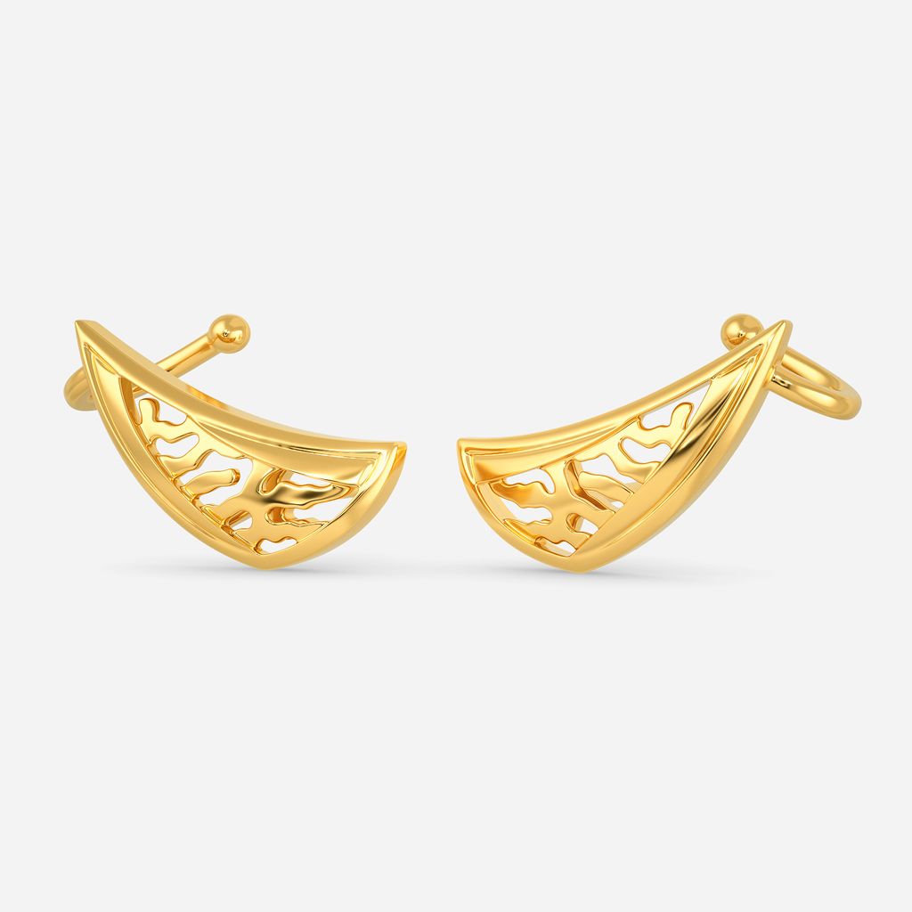 Jungle Cat Gold Earrings