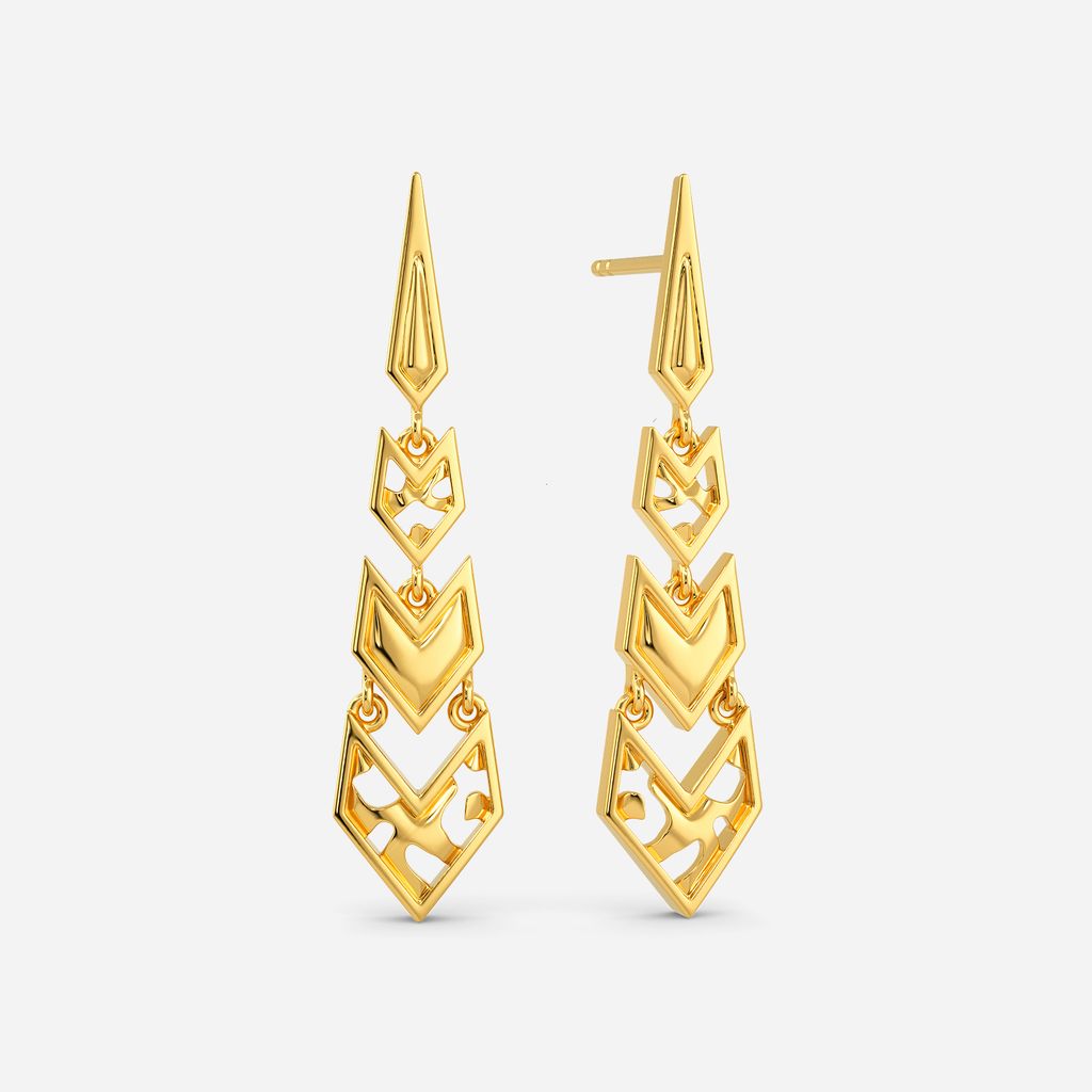 Bold Spotted Gold Earrings