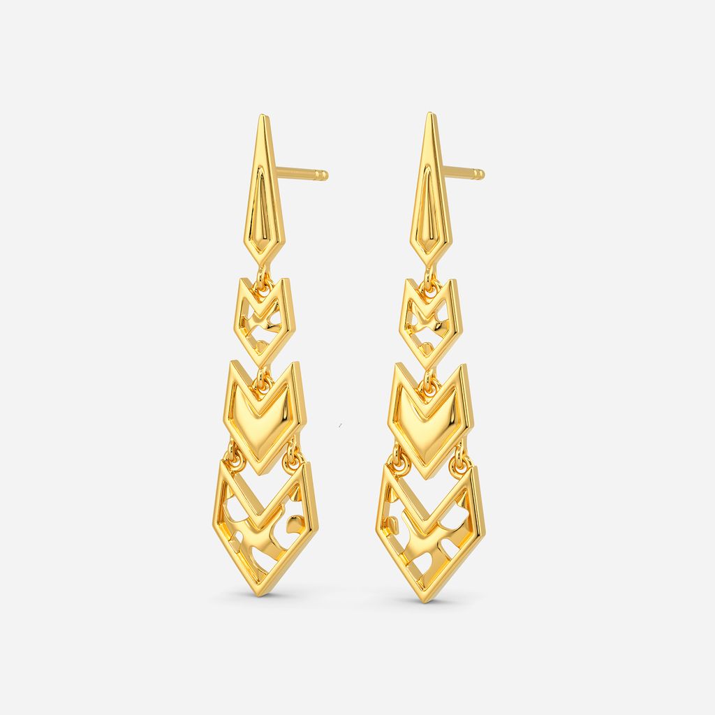Bold Spotted Gold Earrings