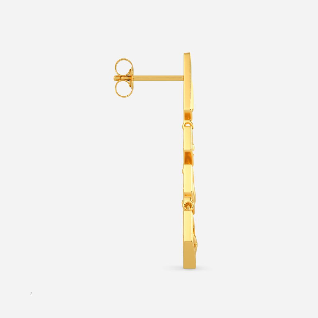 Bold Spotted Gold Earrings