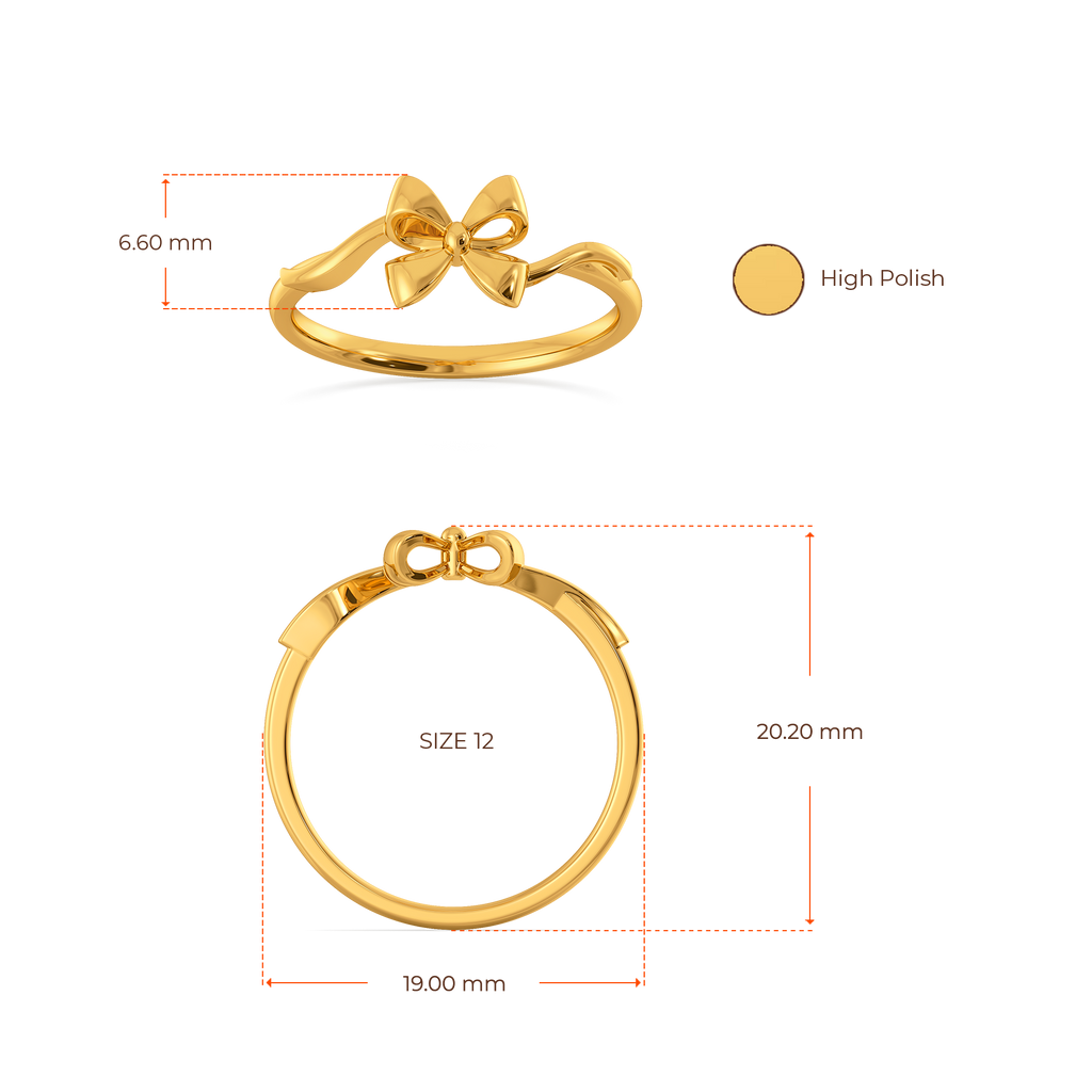 Dreamy Ribbons Gold Rings image
