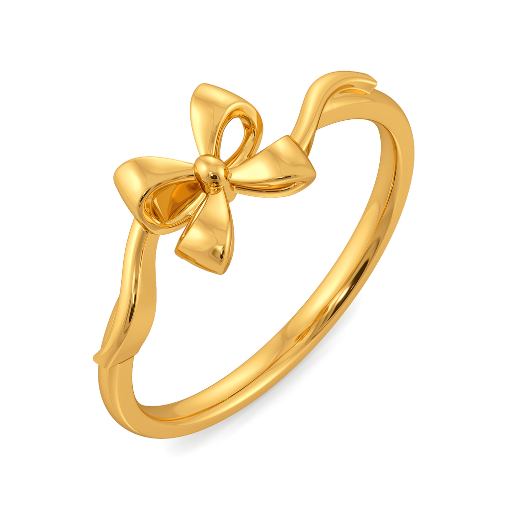 Dreamy Ribbons Gold Rings